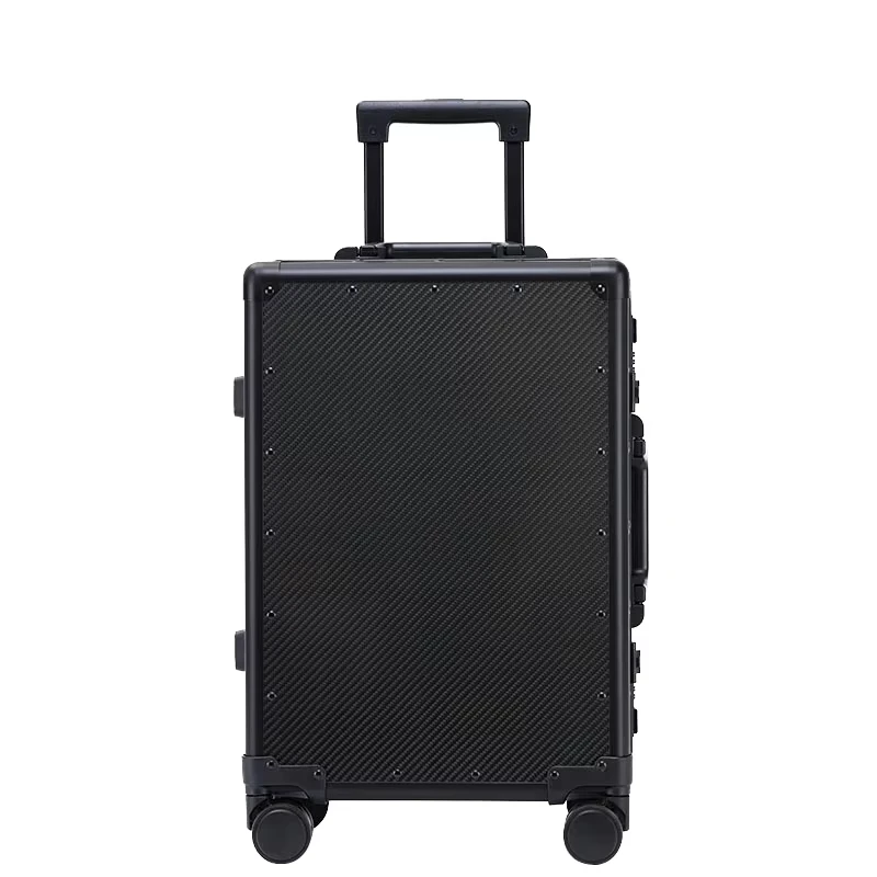 Carbon Fiber Texture 20 Inch Aluminum Frame Carry-On Luggage