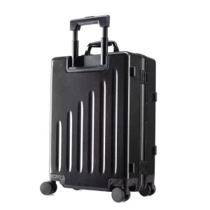 Carbon Fiber Pattern 20 Inch Premium Aluminum Luggage