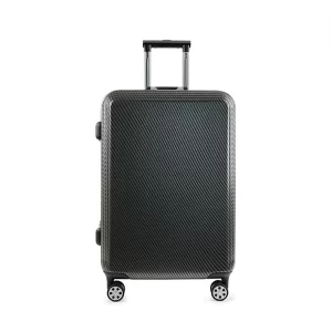 Dark Grey Carbon Fiber Textured 24 Inch Hardside Suitcase