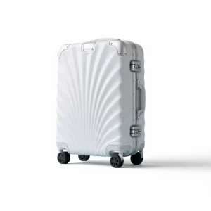 White Shell-Shaped Carbon Fiber Style 24 Inch Hard Shell Luggage